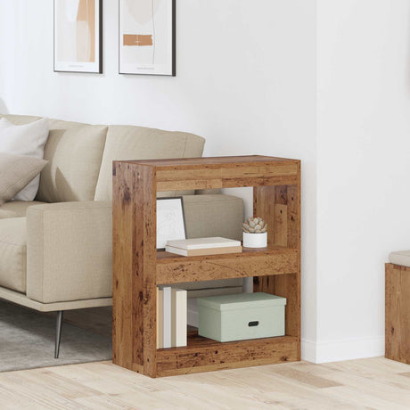 Vidaxl boekenkast 2-laags 60 x 30 x 72 cm bewerkt hout oudhout