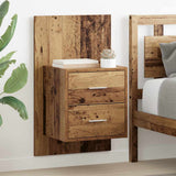 Vidaxl wandkastje 2 st oud hout 48,5 x 32,5 x 80 cm bewerkt hout