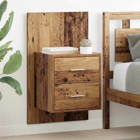 Vidaxl wandkastje 2 st oud hout 48,5 x 32,5 x 80 cm bewerkt hout