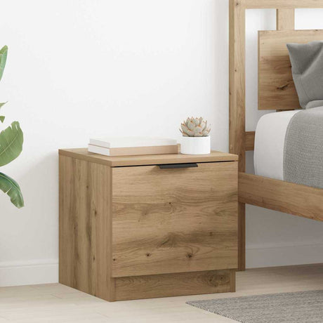 Vidaxl bed kast 2 st artisan eiken 40 x 39 x 40cm bewerkt hout