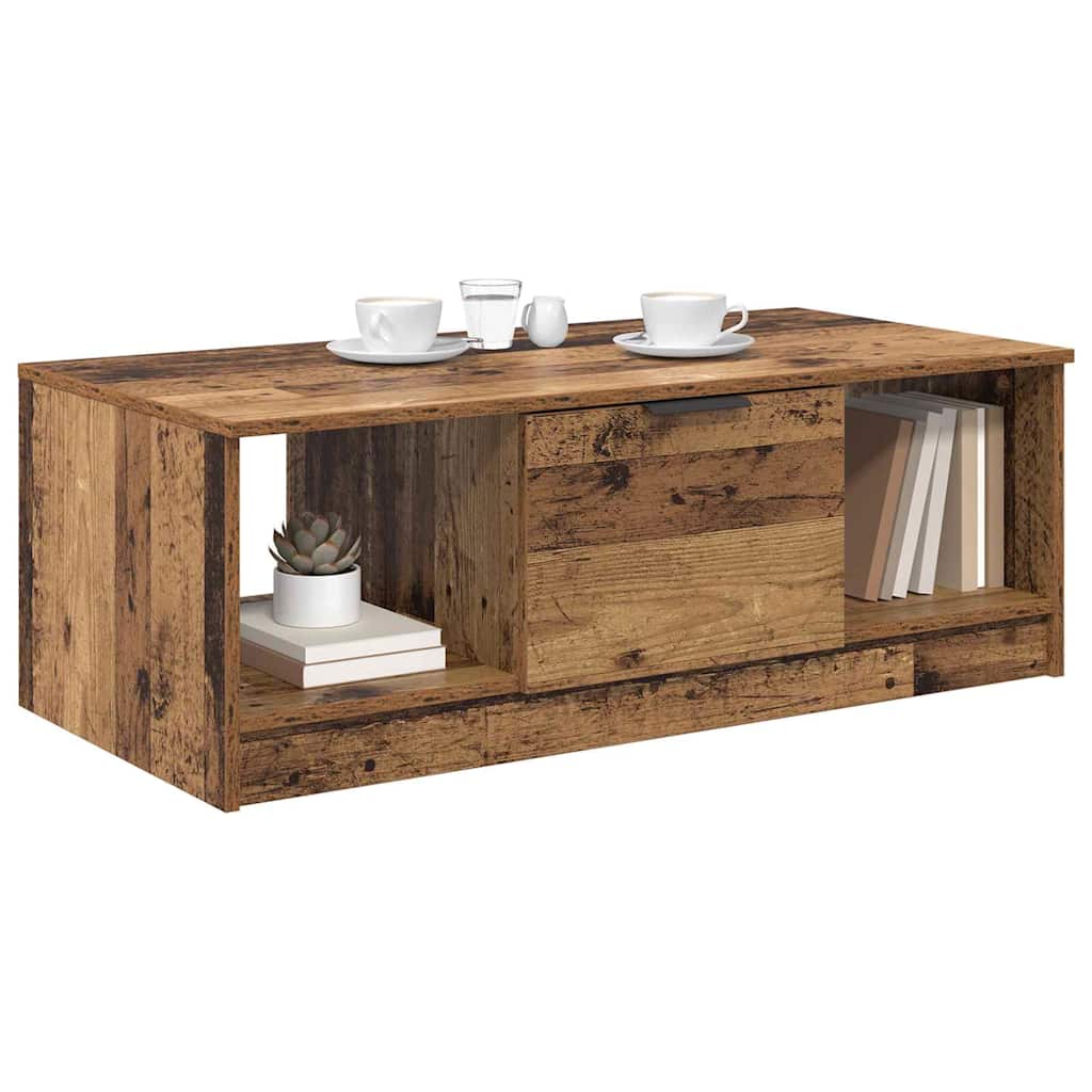 Vidaxl salontafel oud hout 102 x 50 x 36cm bewerkt hout