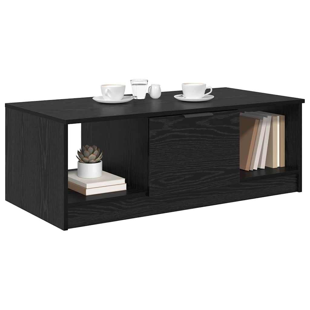 Vidaxl salontafel zwart eiken 102 x 50 x 36cm bewerkt hout