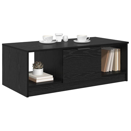 Vidaxl salontafel zwart eiken 102 x 50 x 36cm bewerkt hout