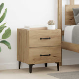 Vidaxl bed kast 2 st artisan eiken 40 x 35 x 47,5 cm bewerkt hout