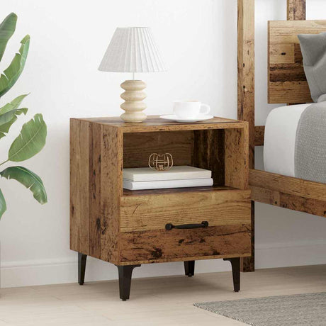 Vidaxl nachtkastje 2 st oudhout 40 x 35 x 47,5 cm bewerkt hout