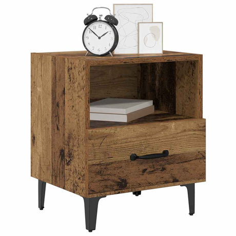 Vidaxl nachtkastje 2 st oudhout 40 x 35 x 47,5 cm bewerkt hout