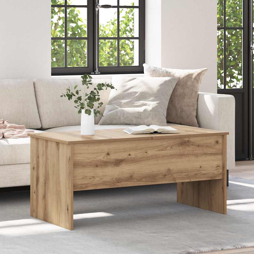 Vidaxl salontafel artisan eiken 102 x 50,5 x 46,5 cm bewerkt hout