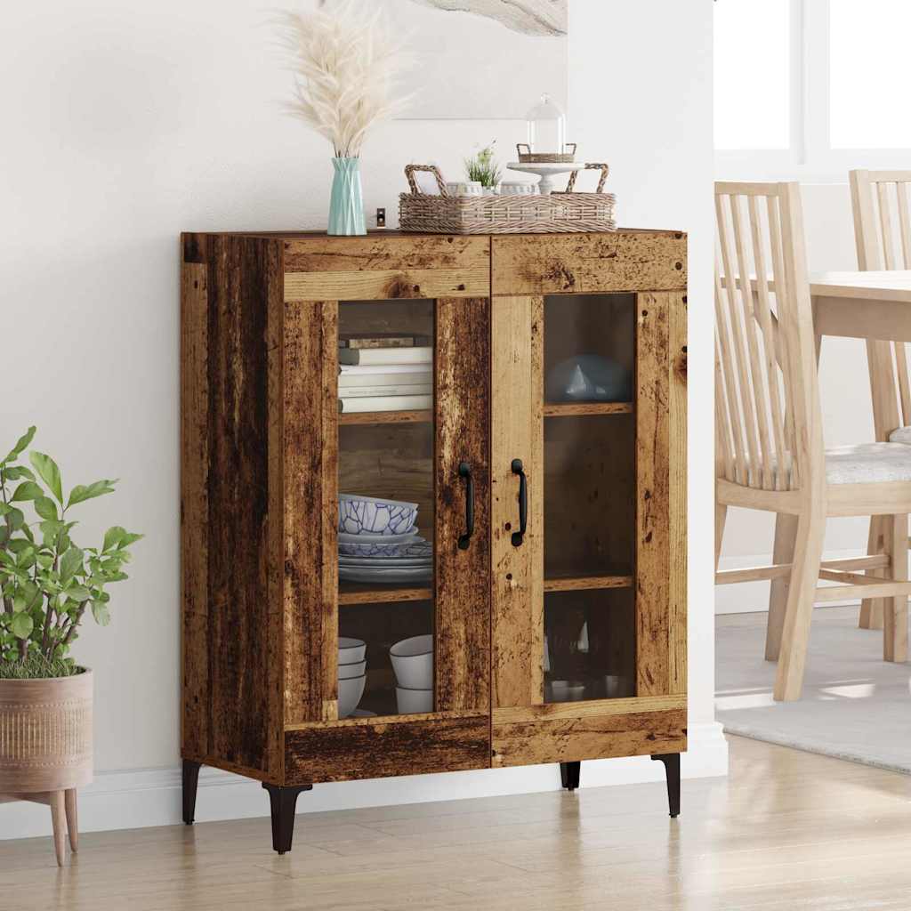 Vidaxl dressoir oud hout 69,5 x 34 x 90 cm gemonteerd hout en ijzer