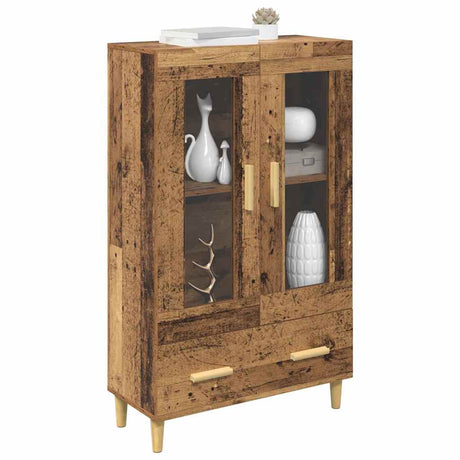 Vidaxl highboard oud hout 70 x 31 x 115 cm bewerkt hout
