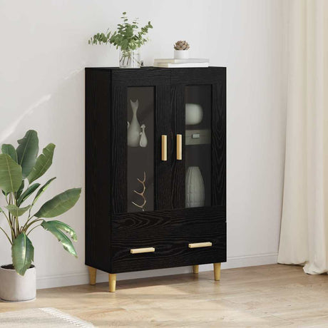 Vidaxl highboard zwart eiken 70 x 31 x 115 cm bewerkt hout