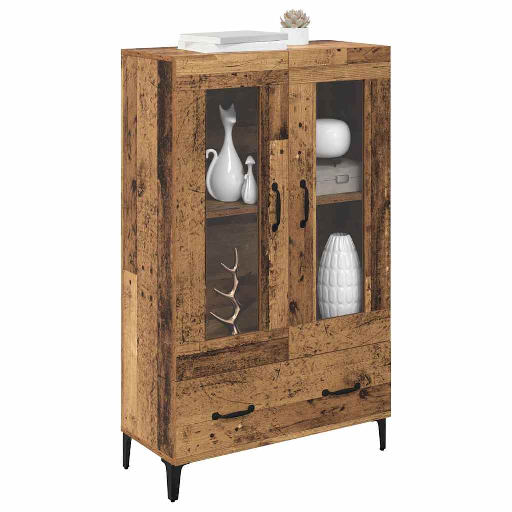 Vidaxl highboard oud hout 70 x 31 x 115 cm gemonteerd hout en ijzer