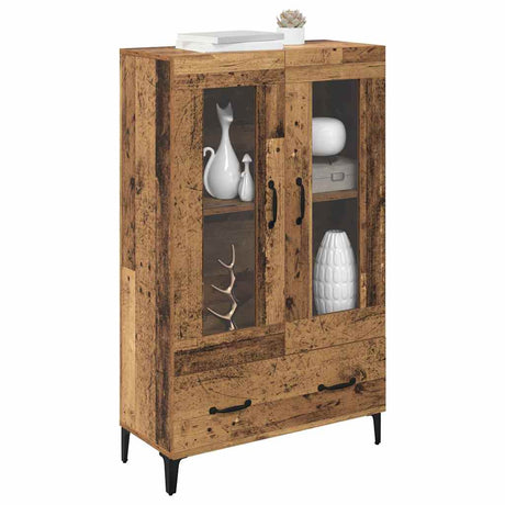 Vidaxl highboard oud hout 70 x 31 x 115 cm gemonteerd hout en ijzer