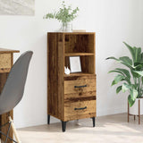 Vidaxl dressoir oud hout 34 x 34.5 x 90 cm bewerkt hout