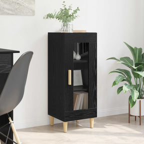 Vidaxl dressoir zwart eiken 34.5 x 32.5 x 90 cm bewerkt hout