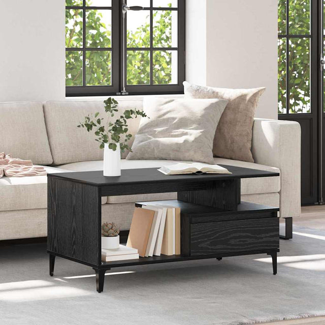 Vidaxl salontafel zwart eiken 90 x 49 x 45 cm bewerkt hout