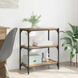 Vidaxl boekenkast 3-laags 60 x 33 x 70,5 cm gemonteerd hout en ijzer