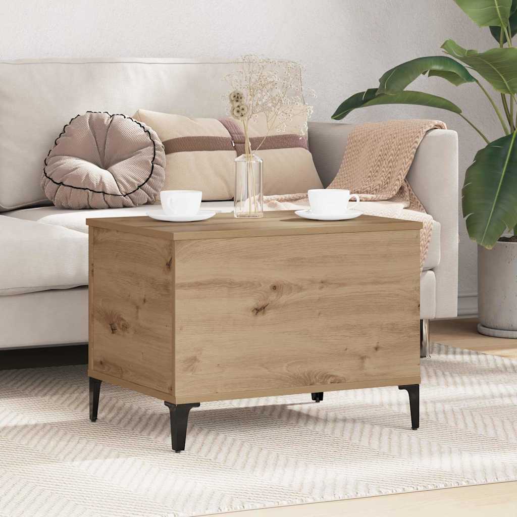 Vidaxl salontafel artisan eiken 60 x 44,5 x 45 cm bewerkt hout