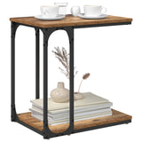 Vidaxl bijzettafel oud hout 50 x 35 x 52 cm bewerkt hout