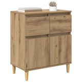 Vidaxl dressoir artisan eiken 60 x 35 x 70 cm bewerkt hout