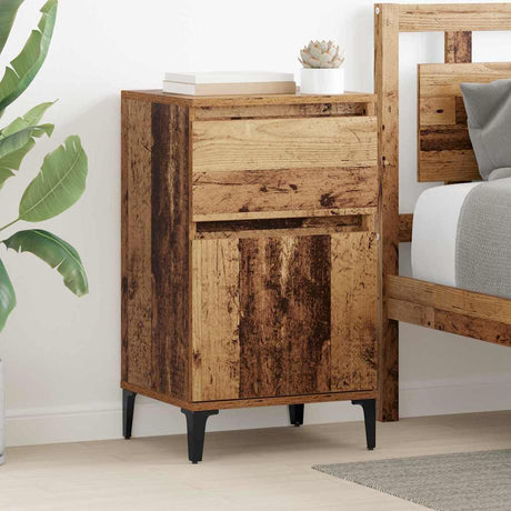 Vidaxl nachtkastje 2 st oudhout 40 x 35 x 70 cm bewerkt hout