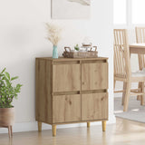 Vidaxl dressoir artisan eiken 60 x 35 x 70 cm bewerkt hout