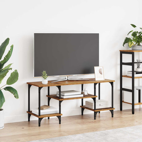 Vidaxl tv-kast oud hout 102 x 35 x 45,5 cm gemonteerd hout en ijzer