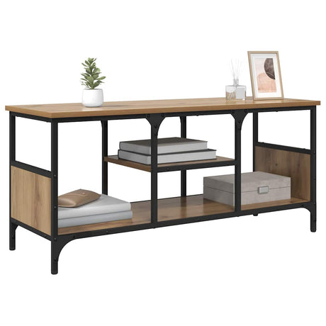 Vidaxl tv-kast 100 x 35 x 45 cm artisan eiken gemonteerd hout en ijzer