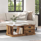 Vidaxl salontafel oud hout 90 x 50 x 35 cm bewerkt hout