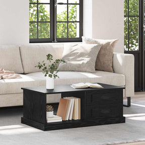 Vidaxl salontafel zwart eiken 90 x 50 x 35 cm bewerkt hout