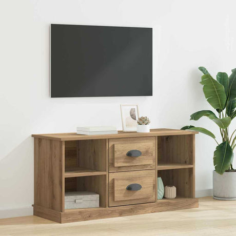 Vidaxl tv-kast 99,5 x 35,5 x 48 cm artisan eiken bewerkt hout