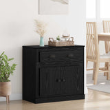 Vidaxl highboard zwart eiken 70 x 35,5 x 67,5 cm bewerkt hout