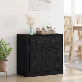 Vidaxl highboard zwart eiken 70 x 35,5 x 67,5 cm bewerkt hout
