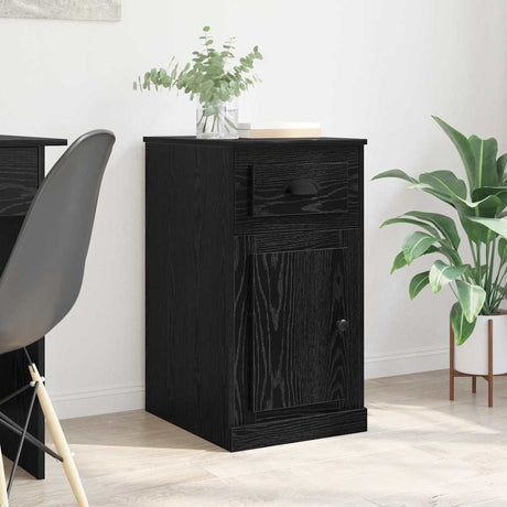Vidaxl bijzetkast 40 x 50 x 75 cm bewerkt hout zwart eiken