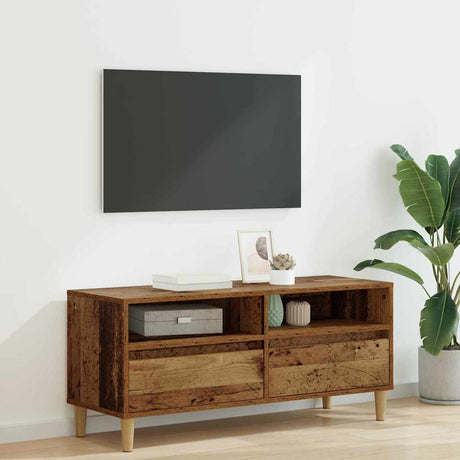 Vidaxl tv-kast 100 x 34,5 x 44,5 cm oud hout bewerkt hout