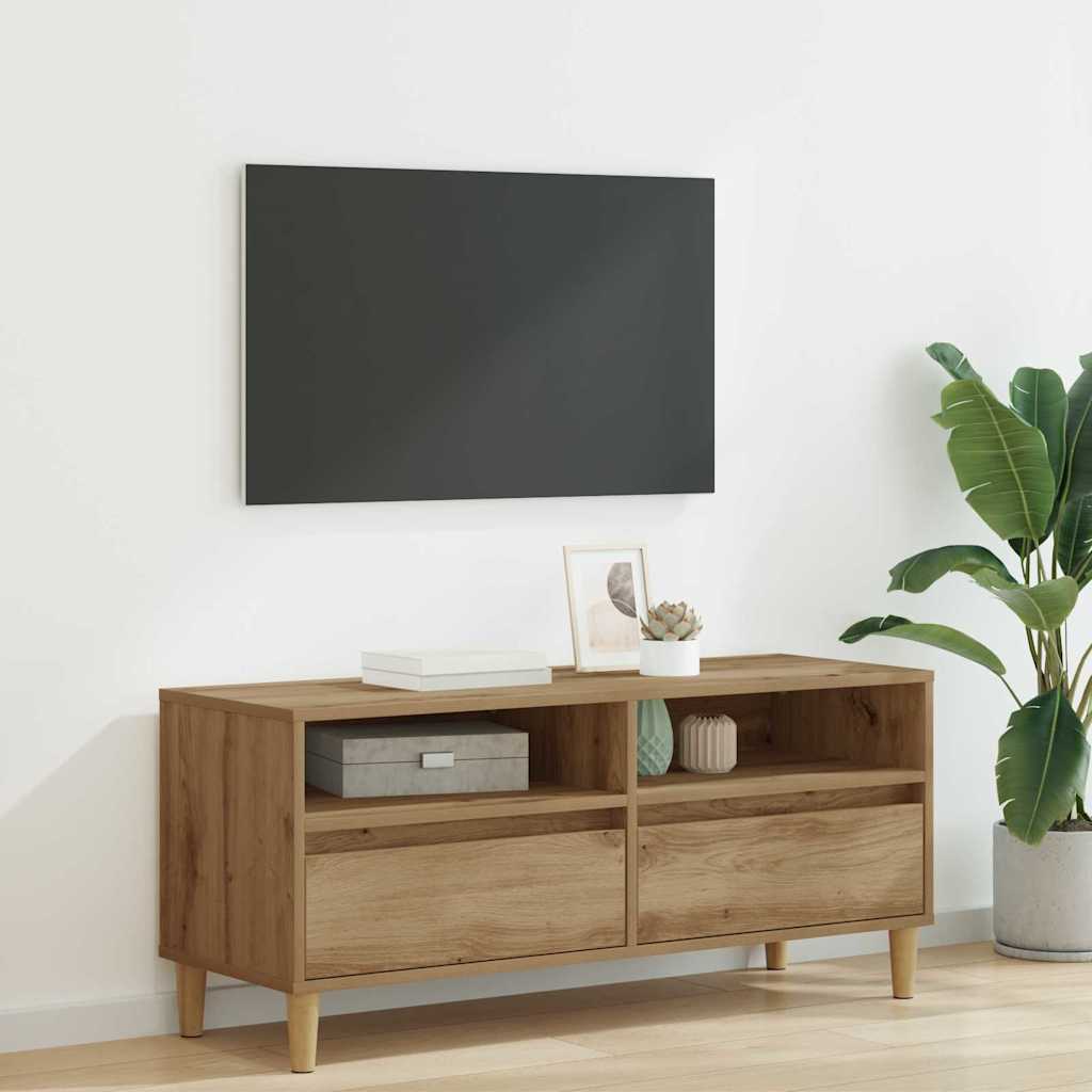 Vidaxl tv-kast 100 x 34,5 x 44,5 cm artisan eiken bewerkt hout