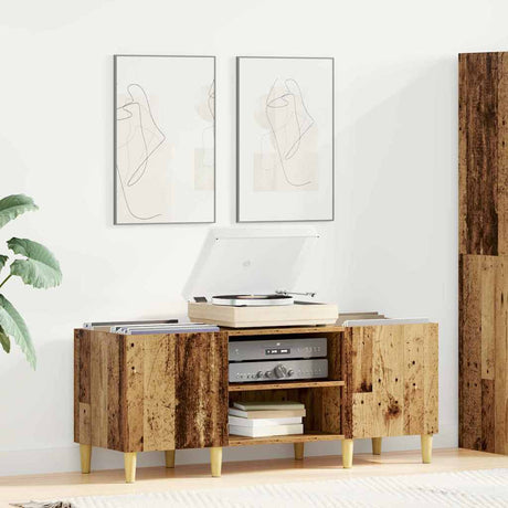 Vidaxl platenkast 121 x 38 x 48 cm bewerkt hout oud hout