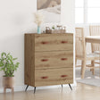 Vidaxl ladekast 3-lade artisan eik 69,5 x 34 x 90 cm