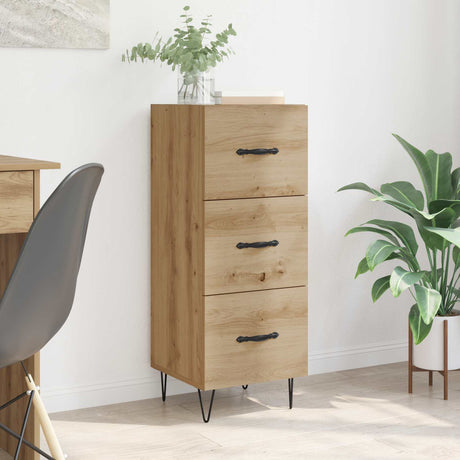 Vidaxl dressoir artisanaal eikenkleurig 34 x 34.5 x 90 cm bewerkt hout