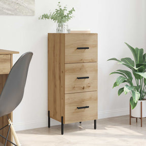 Vidaxl dressoir artisanaal eikenkleurig 34 x 34.5 x 90 cm bewerkt hout