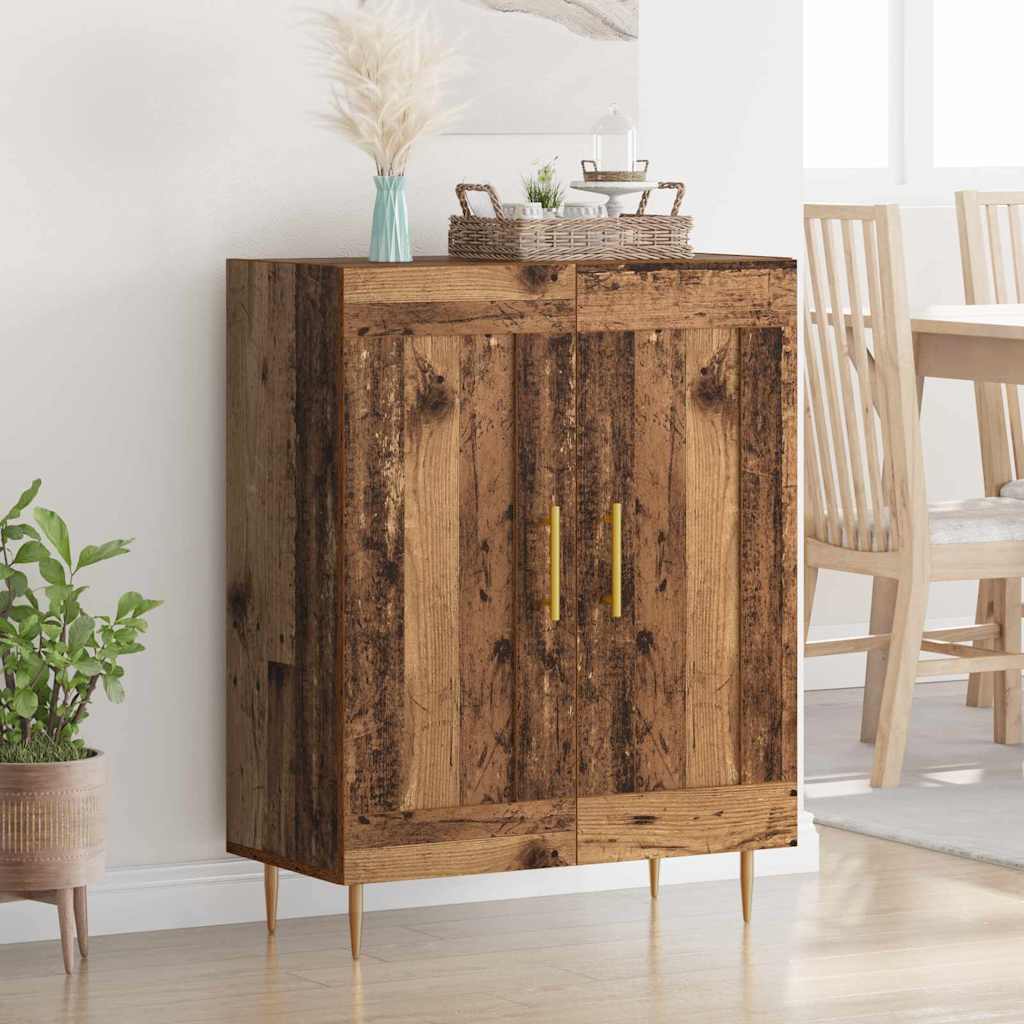 Vidaxl dressoir oud hout 69,5 x 34 x 90 cm gemonteerd hout en ijzer
