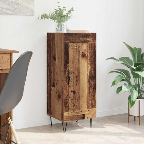 Vidaxl dressoir oud hout 34,5 x 34 x 90 cm gemonteerd hout en ijzer