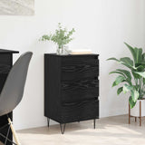 Vidaxl dressoir zwart eiken 40 x 35 x 70 cm gemonteerd hout en ijzer