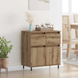 Vidaxl dressoir artisan eiken 60 x 35 x 70 cm gemonteerd hout en ijzer