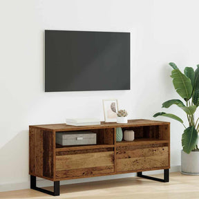 Vidaxl tv-kast oud hout 100 x 34,5 x 44,5 cm gemonteerd hout en ijzer