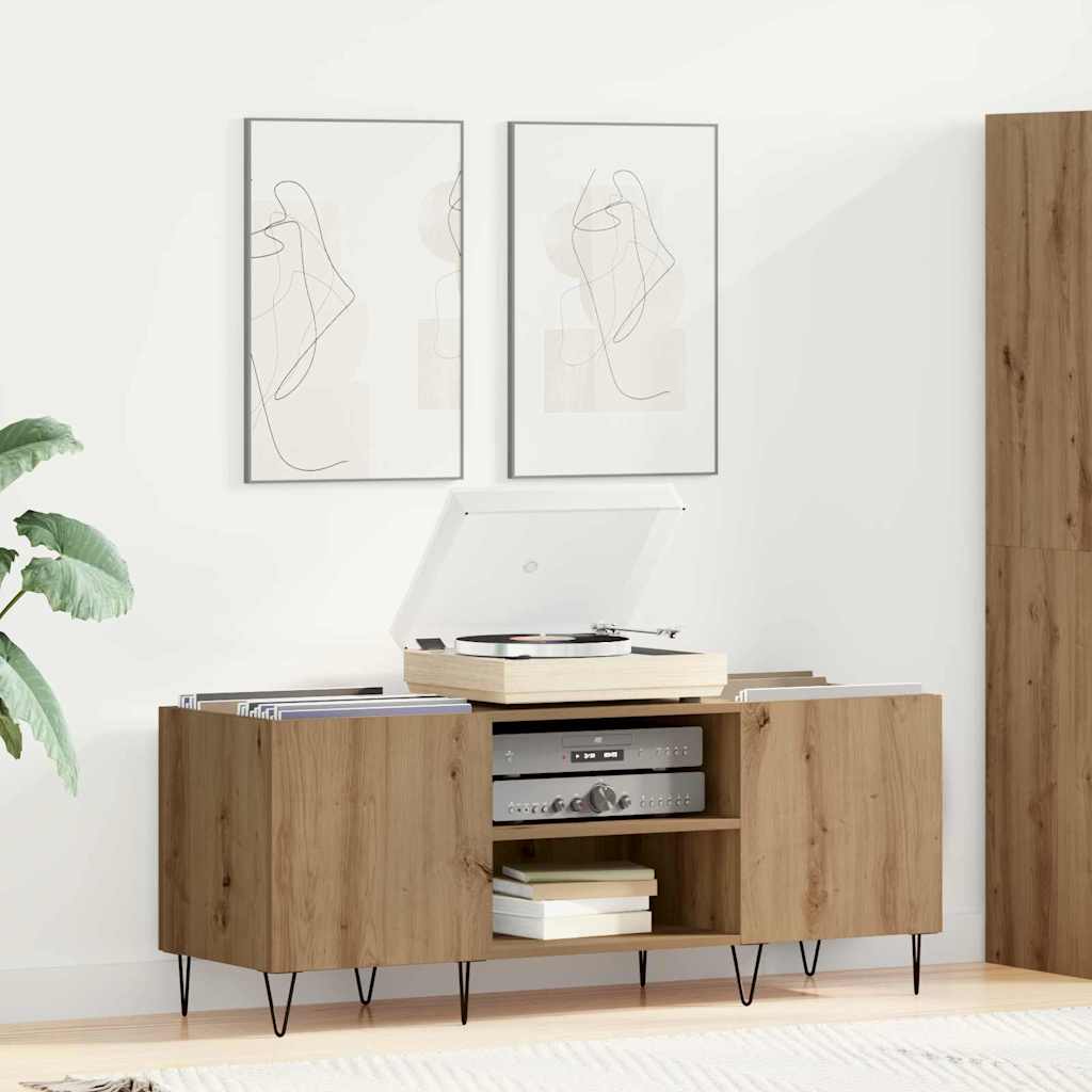 Vidaxl platenkast artisan eiken 121 x 38 x 48 cm