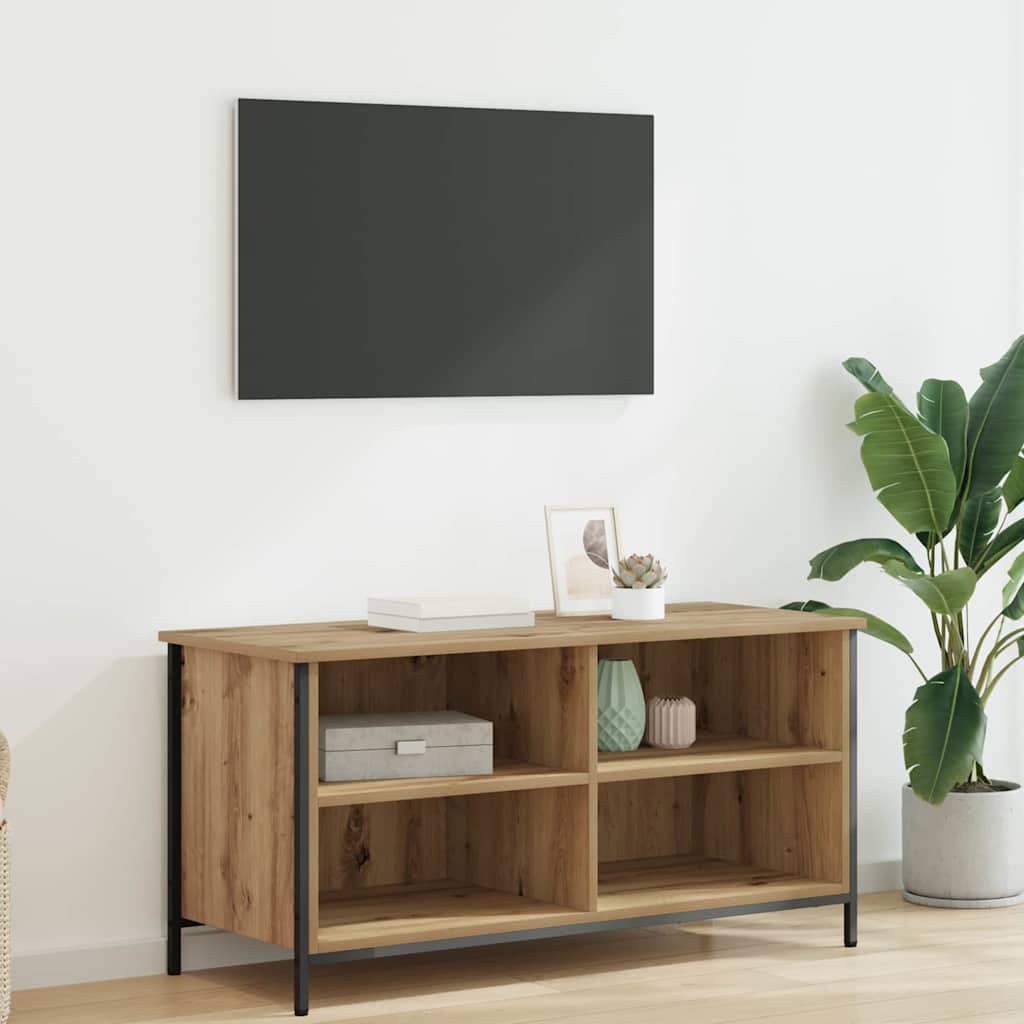 Vidaxl tv-kast 100 x 40 x 50 cm artisan eiken bewerkt hout