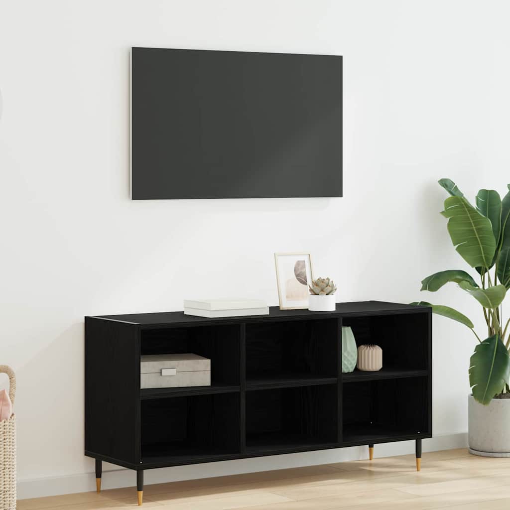 Vidaxl tv-kast 103,5 x 30 x 50 cm zwart eiken bewerkt hout