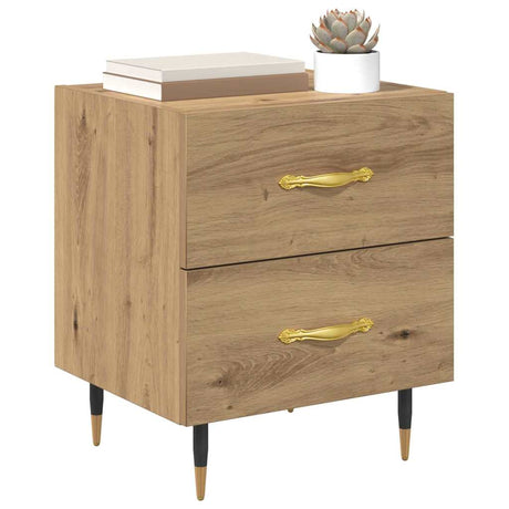 Vidaxl nachtkastje artisan eiken 40 x 35 x 47,5 cm bewerkt hout