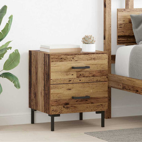 Vidaxl nachtkastje oudhout 40 x 35 x 47,5 cm bewerkt hout