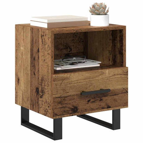 Vidaxl nachtkastje oudhout 40 x 35 x 47,5 cm bewerkt hout